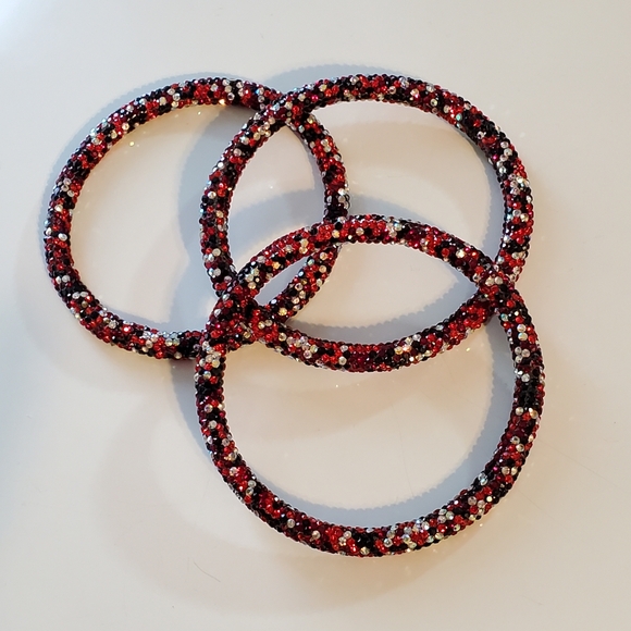 Resin Rhinestone Bracelet Set - Picture 3 of 3